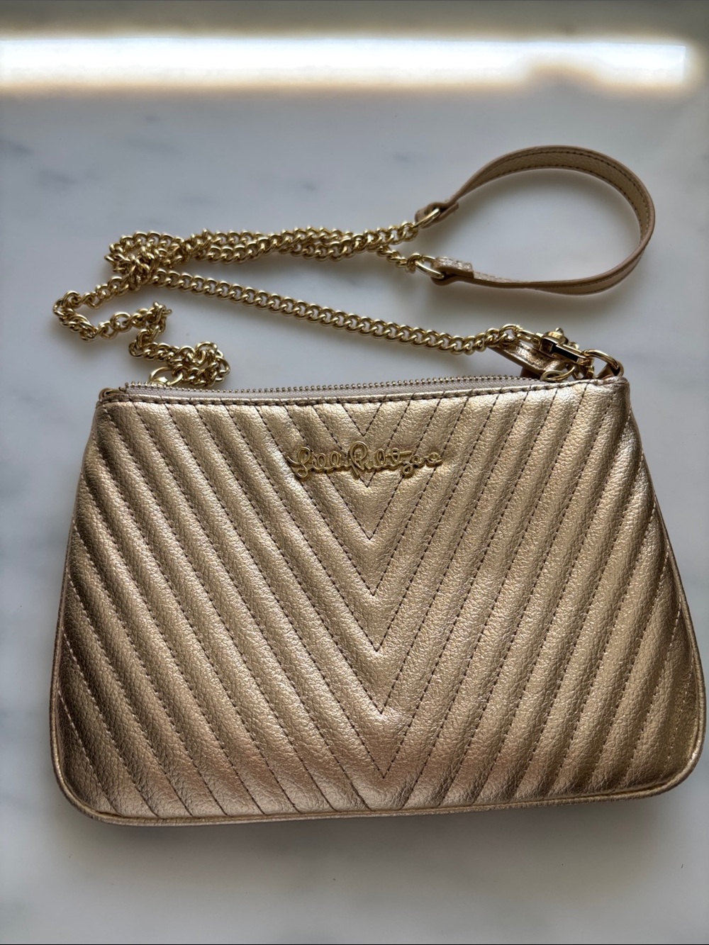 Lilly Pulitzer Quilted Leather Cruisin Crossbody Purse